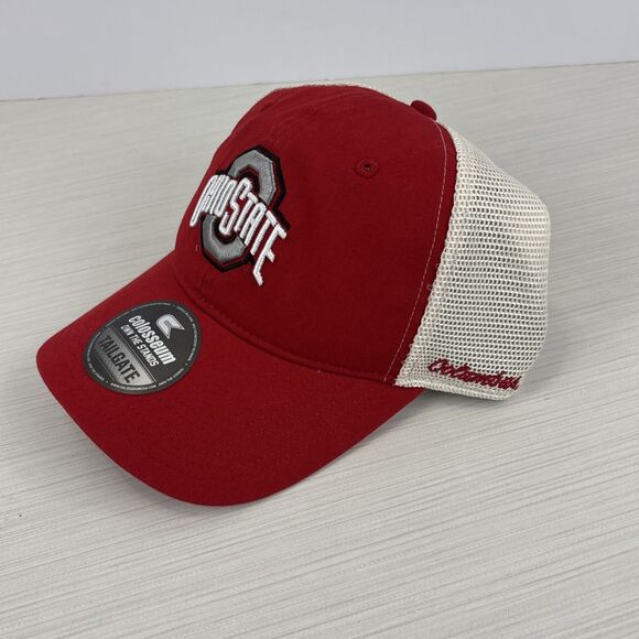 Ohio State Buckeyes Colosseum Tailgate Red SnapBack Trucker Hat Cap NWT - Picture 4 of 9